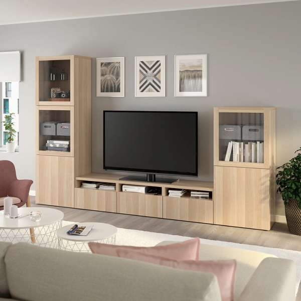 Kệ Tivi Có Kinh Kết Hợp Gỗ GTL KTV002