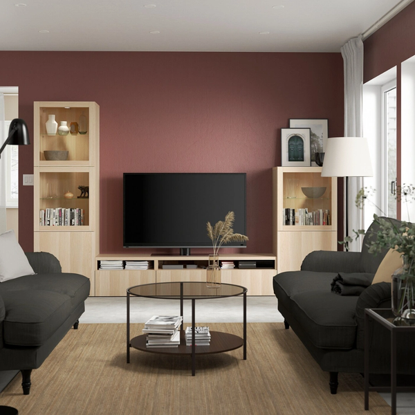 Kệ Tivi Có Kinh Kết Hợp Gỗ GTL KTV002 - Ảnh 3